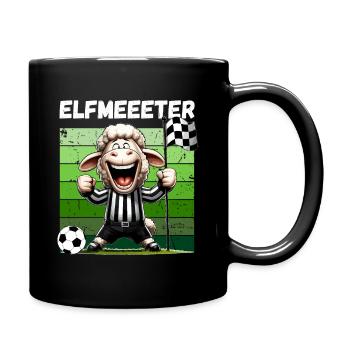 Fußball Fußballfan Elfmeter Fußballplatz Lustig - Tasse einfarbig - Schwarz - Rechts