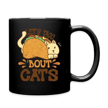 Let's Taco Bout Cats Catlover - Full Colour Mug - black - Right