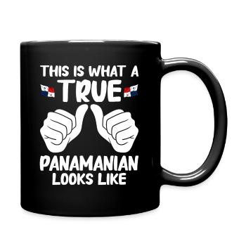 Panama Flagge Panamaisch Panama Fahne - Tasse einfarbig - Schwarz - Rechts