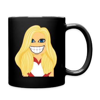 Blonde woman in love - Full Colour Mug - black - Right