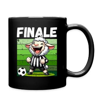 Fußball Finale Fußballfan Fußballspieler Lustig - Tasse einfarbig - Schwarz - Rechts