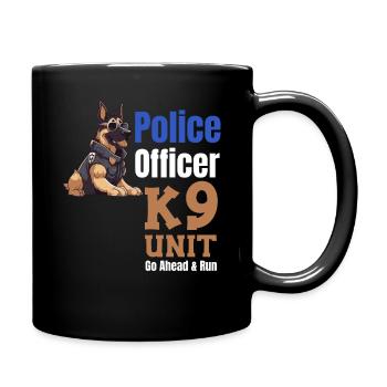 Police officer of the Go Ahead & Run unit - Full Colour Mug - black - Right
