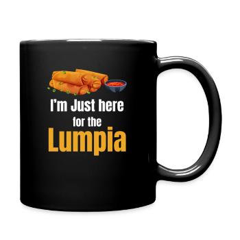 I'm just here for the Lumpia Shanghai - Full Colour Mug - black - Right