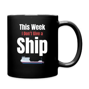 Cette semaine, je ne donne pas au capitaine d’un navire - Mug uni - noir - Droite