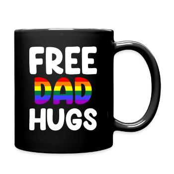 Câlins de papa gratuits - Mug uni - noir - Droite