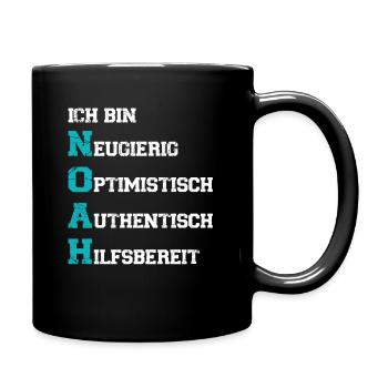 Ich bin Noah - Tasse einfarbig - Schwarz - Rechts