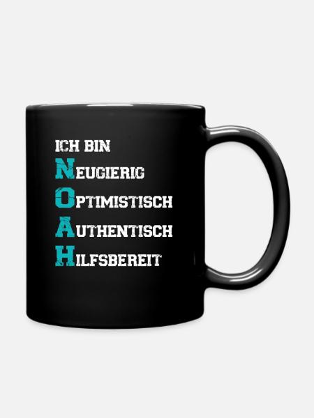 Ich bin Noah - Tasse einfarbig - Schwarz