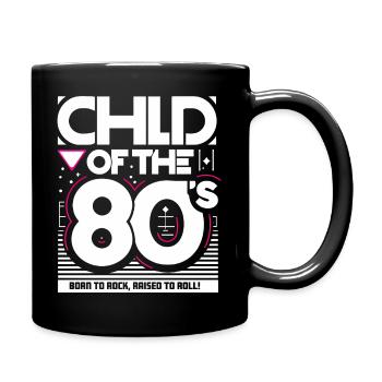 Design rétro vintage des années 80 - Born to Rock - Mug uni - noir - Droite