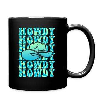 Western Country Texas Cowboyhut - Tasse einfarbig - Schwarz - Rechts