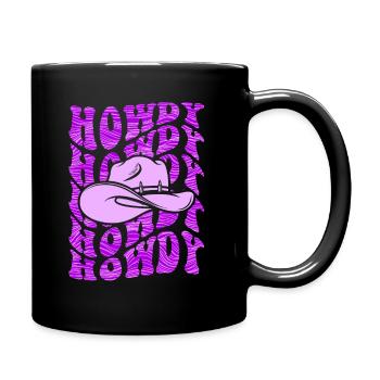 Chapeau de cowboy Western Country Texas - Mug uni - noir - Droite