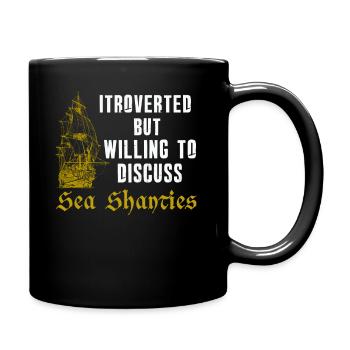 Sailor Meme Pirate Ship Ocean Sailing - Full Colour Mug - black - Right