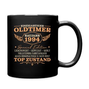Jahrgang 1994 Oldtimer Vintage 30. Geburtstag - Tasse einfarbig - Schwarz - Rechts