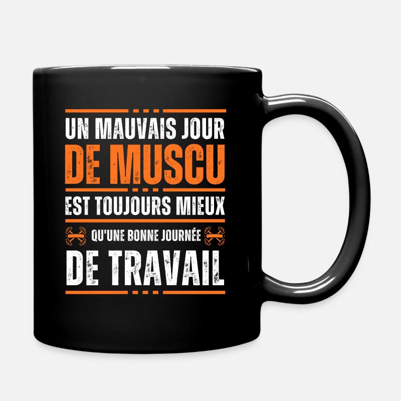 Ein schlechter Tag beim Krafttraining Geschenkidee - Tasse einfarbig - Schwarz