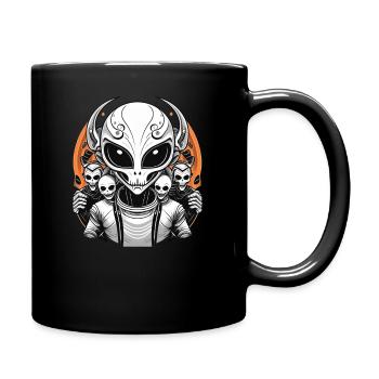 Außerirdische Bande Science Fiction Alien - Tasse einfarbig - Schwarz - Rechts