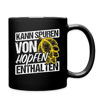 Kann Spuren Von Hopfen Enthalten Saufen Sauftour B - Tasse einfarbig - Schwarz - Rechts