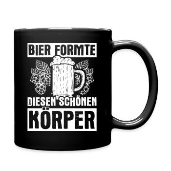 Bier Formte Diesen Schönen Körper Saufen Bier Bier - Tasse einfarbig - Schwarz - Rechts