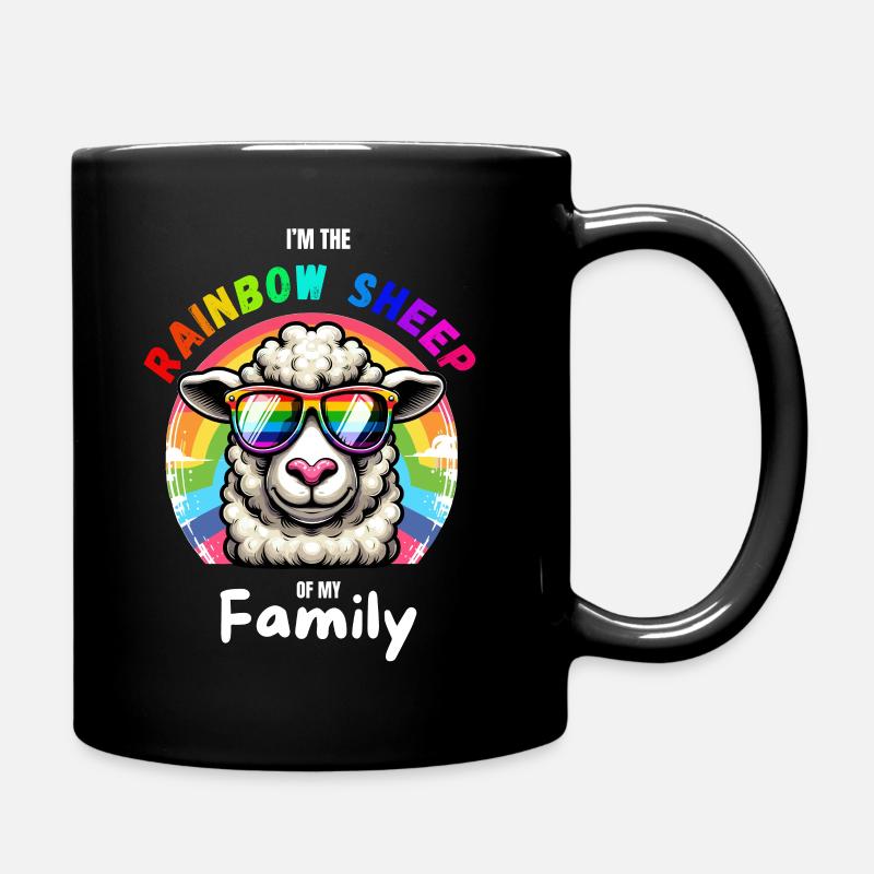LGBTQ Schaf Pride Month Gay Parade Regenbogen Fun - Tasse einfarbig - Schwarz