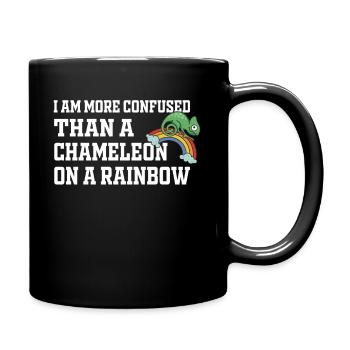 I'm more confused than a chameleon - Full Colour Mug - black - Right
