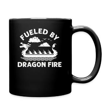 Fueled By Dragon Fire Dragon Boat - Full Colour Mug - black - Right