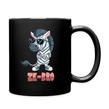 Zebra-Wortwitz - Tasse einfarbig - Schwarz - Rechts