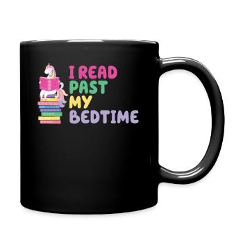 I read unicorn after bedtime - Full Colour Mug - black - Right