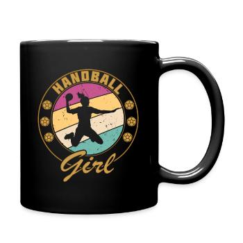 Handball Girl - Tasse einfarbig - Schwarz - Rechts