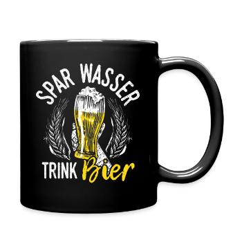 Spar Water Drink Beer Beer Pong Hops Booze Trin - Full Colour Mug - black - Right