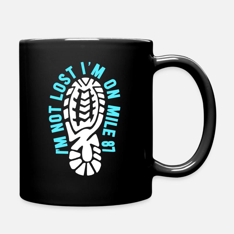Je ne suis pas perdu, je suis sur le marathon du mile 87 - Mug uni - noir