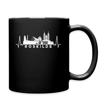 Heartbeat Skyline Denmark-Roskilde - Full Colour Mug - black - Right