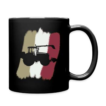 Bauer combine harvester - Full Colour Mug - black - Right