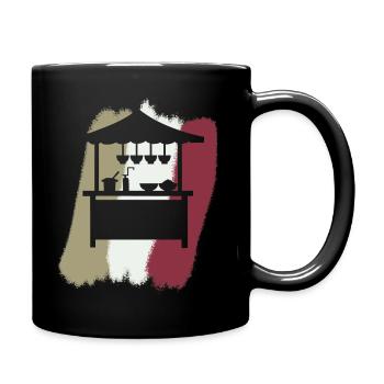 Imbiss Imbisswagen lecker - Tasse einfarbig - Schwarz - Rechts