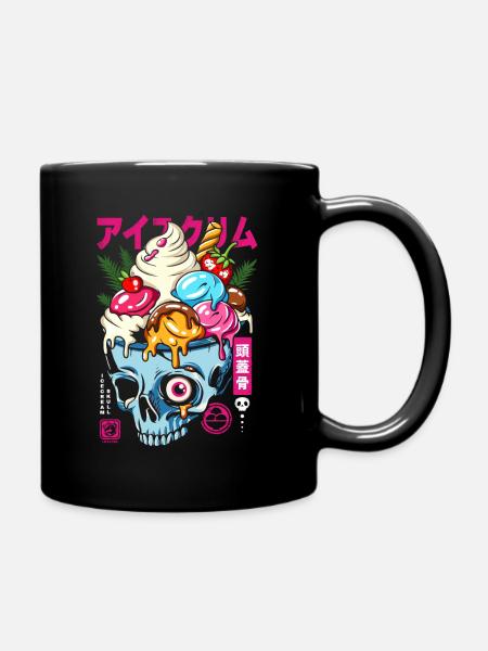 Japan - Skull Frozen Dessert Bowl - Full Colour Mug - black
