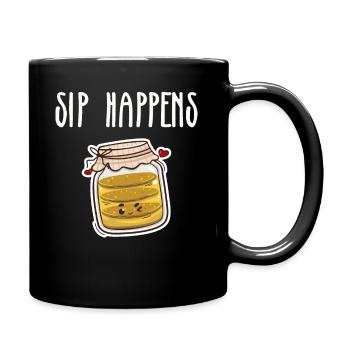 Kombucha Lover Sip Happens Joli Pot - Mug uni - noir - Droite