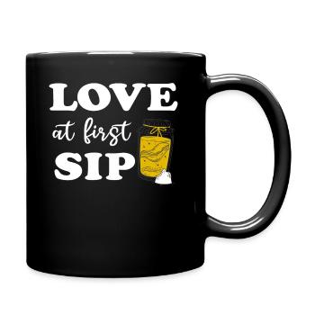 Love At First Sip Kombucha Lover - Full Colour Mug - black - Right