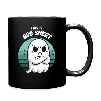 Halloween Ghost Ghost Bullshit Pun Funny - Full Colour Mug - black - Right