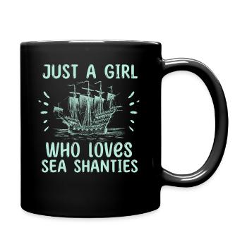 Sailor Meme Pirate Ship Ocean Sailing - Full Colour Mug - black - Right