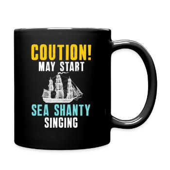 Sailor Meme Pirate Ship Ocean Sailing - Full Colour Mug - black - Right