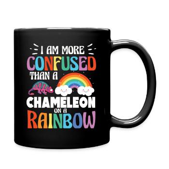 I'm more confused than a chameleon - Full Colour Mug - black - Right