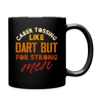 Caber Lancer Comme Une Fléchette Mais Pour Les Hommes Forts Bûche - Mug uni - noir - Droite