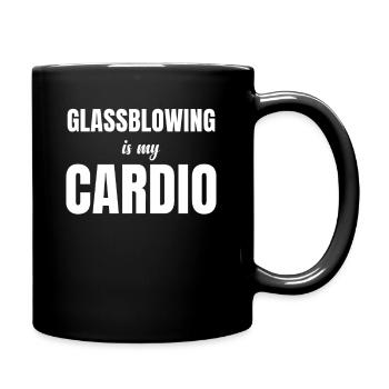 Glassblowing is my heart Artisan Glassmith - Full Colour Mug - black - Right