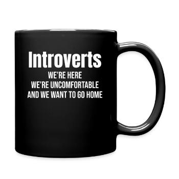 Introvertis Nous sommes ici Nous nous sentons - Mug uni - noir - Droite