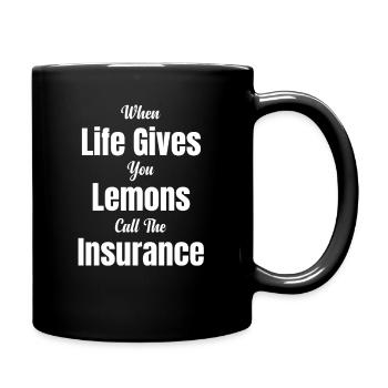 Quand la vie vous donne des citrons, appelez - Mug uni - noir - Droite