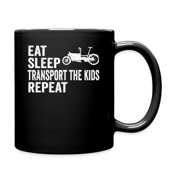 Vélo cargo Eat Sleep Repeat - Mug uni - noir - Droite