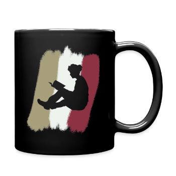 Lesen Literatur - Tasse einfarbig - Schwarz - Rechts
