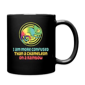I'm more confused than a chameleon - Full Colour Mug - black - Right