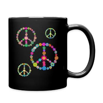 Fleurs de la paix - Mug uni - noir - Droite