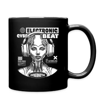 Futuristic Techno Shirt: EDM Princess Style - Full Colour Mug - black - Right