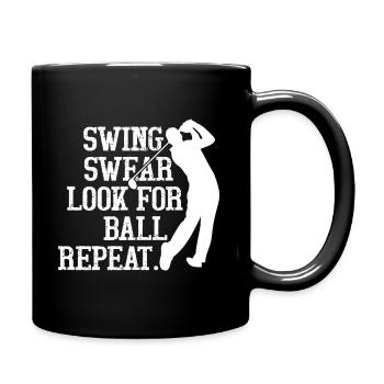 Swing Swear Look For Ball Repeat Golf - Tasse einfarbig - Schwarz - Rechts