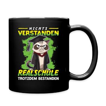 Abschlussklasse Schulabschluss Realschule - Tasse einfarbig - Schwarz - Rechts
