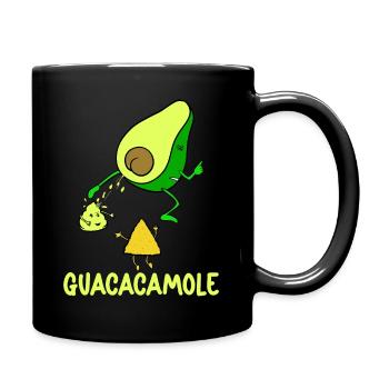 Frau Avocado Guacamole Vegetarisch Vegan Aperitif - Tasse einfarbig - Schwarz - Rechts
